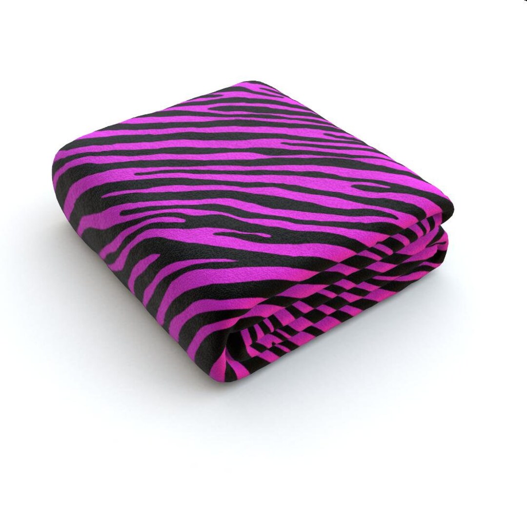 Blanket Throws Pink Zebra Etsy
