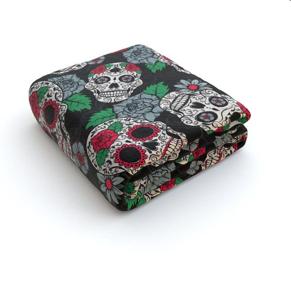 Blanket Throws - Skulls and Roses