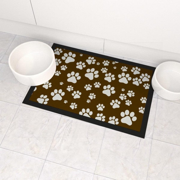 Pet Bowl Mats - Paws