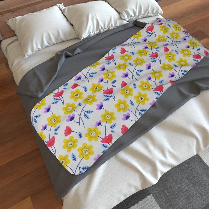 Yellow Flowers Blanket Scarf