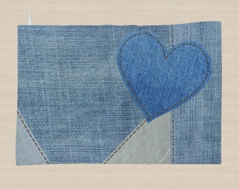 Denim Heart Pockets  Etsy