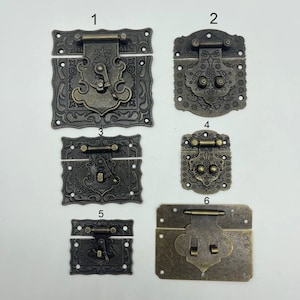 Vintage Lock Silver Hasp Toggle Latch Buckle Clasp Zinc Alloy