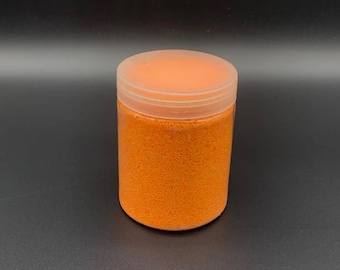 Tangerine Sand in Jars: 0.5 kg - Perfect for Hourglasses, Wedding Unity, Halloween stones for Terrariums and Projects, Beach Sand for Plants