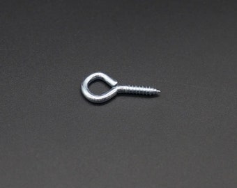 1 pc Hook 30x15 mm, Furniture hook, Screw bails, Tiny eye screws, Metal hook, Self-tapping ring