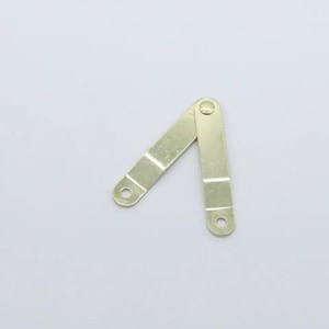 Set of 5 Silver mini hinges for tiny ring box, jewelry box straight loop hinge for craft making, decorative box hinge for handmade 100х10mm