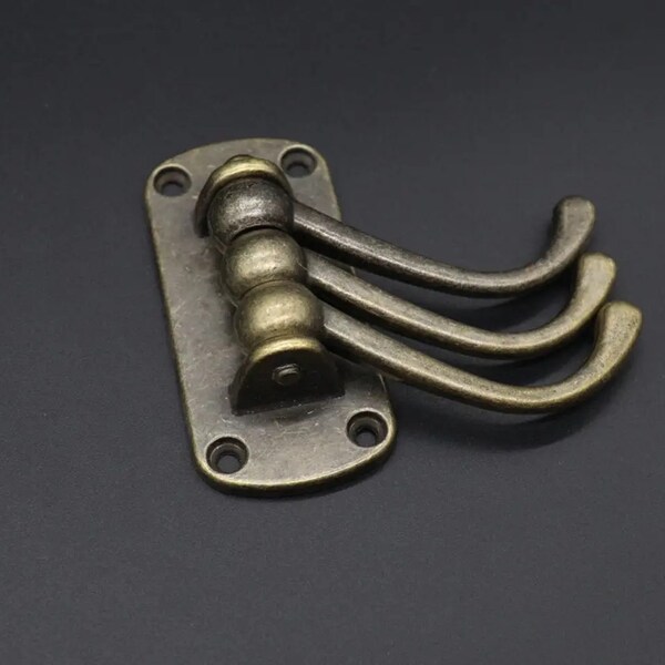 Triple wall hook, Brass swivel hook, Rotating swivel hook, Minimalist wall hook, Coat hooks, Multi hook, Vintage brass hooks, Metal decor