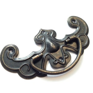 Set of 5 Pull handles, Old bronze handle, Metal accessories for furniture, Furniture handles, Drawer handle, Knobs Kitchen Drawer,  63x35 mm