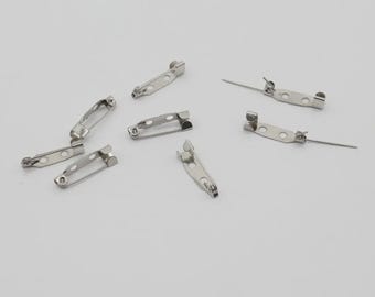 Sicherheitsnadeln Set, Sicherheitsnadeln für Brosche Herstellung, Metall Brosche Basis Verschlüsse 20 mm
