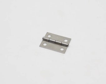 Set of 10 Mini Hinges, Furniture hinge, Jewelry Box Hinge, Box hinge, Silver hinge, Jewelry box hinges decorative, 25х20mm.