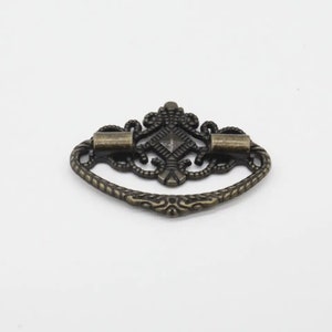 50x30mm Antique handle, Set of 5 Forged Petal Handles, Old bronze handles, Furniture handle, Drawer handle, Knob Kitchen Drawer, Pull handle
