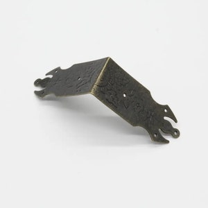 Bronzen decoratieve hoekbeschermers - set van 5 hoeken voor decoratie, 55 x 55 x 22 mm metalen hoek, perfect voor knutselen en sieradendoosjes
