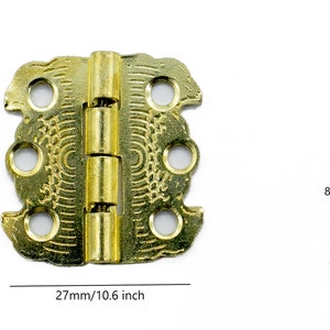 Victorian Antique-Inspired Hinges for Handmade Boxes - 30x27mm Classic Hardware for Jewelry and Keepsake Boxes, Mini Hinges for DIY Crafts