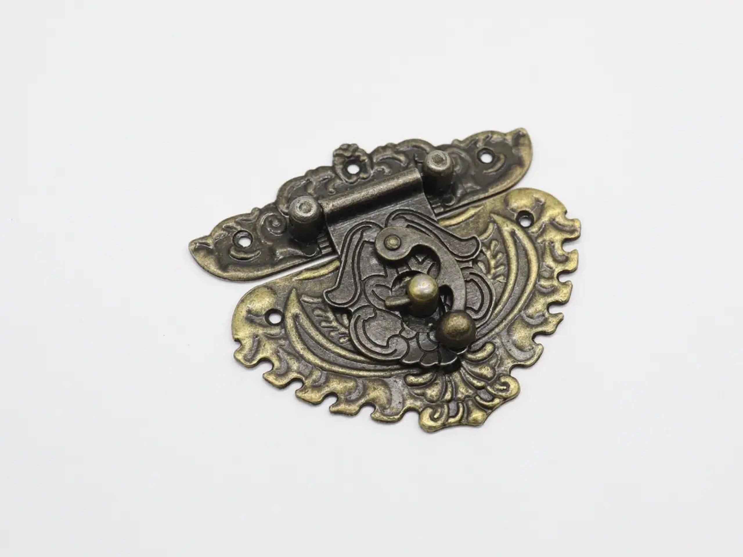 Decorative Latch for Box, Box fastener, Furniture Buckle, Fastener, Bronze Lock, Jewelry latch, Gift box latches, Vintage lock, 60х70mm