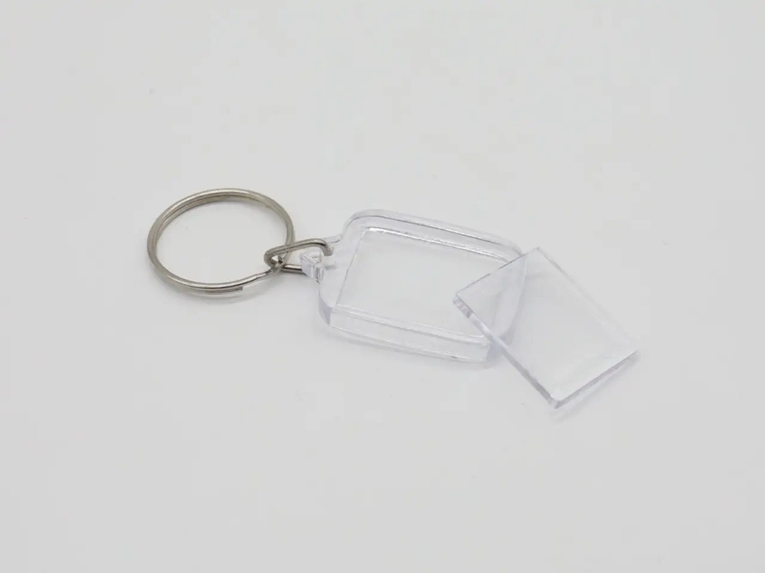 Porte clés personnalisé en acrylique rectangle - 18x50 mm