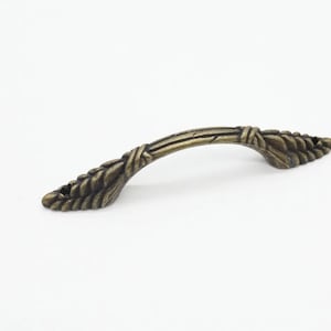 Metal accessories for furniture, Set of 5 Old bronze handles, Furniture handles, Drawer handle, Knobs Kitchen Drawer, Pull handles 110x14 mm