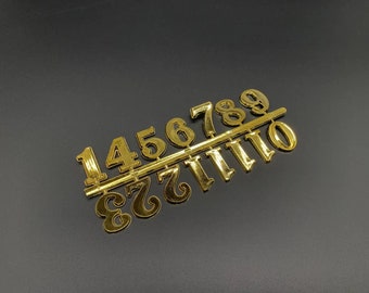 Numbers for watches are gold 2cm, Arabic numerals for the decorative design of a wall clock