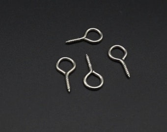 1 pc Furniture hook, Hook 28x13 mm, Screw bails, Tiny eye screws, Metal hook, Self-tapping ring, The hook is metal, Screw hook