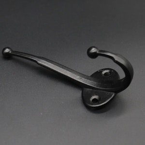Vintage Brass Wall Hook, The furniture hanger, Hook, Wall hook, Black hook 47x122 mm