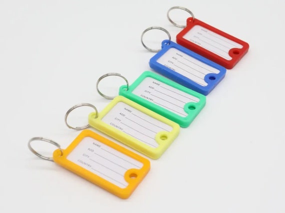 Key Tags: Clear Plastic Split Ring Key Tags | Selectlocks.com