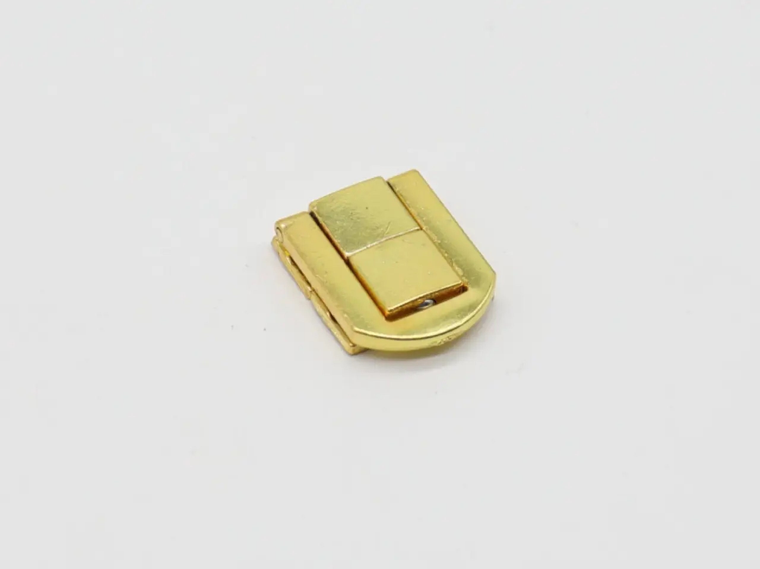 Gold Lock, Decorative Latch for Box, Box fastener, Furniture Buckle, Fastener, Jewelry latch, Gift box latches, Vintage lock, 20х25mm