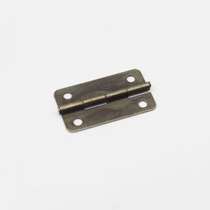 Miniature hinges for small boxes, Set of 5 brass metal hinges for handmade boxes, vintage hinges and hardware, jewelry box hardware, 30х17mm