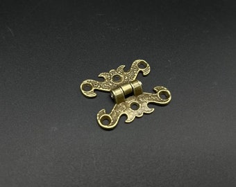 Set of 5 Brass butterfly hinges, Jewelry Box Hinge, Metal decor, Small box hinges, Mini metal hinge, Decorative hinges, Box hinges
