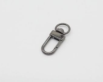 10 pcs Silver Carabiner Keychain Clip, Metal Key Hook for Bags, Belt Loop and DIY Keychain Hardware 34mm