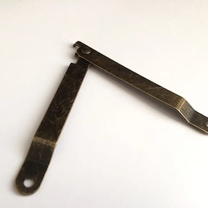 Set of 5 Hinge is straight, Loop is straight, Jewelry Box Hinge, Box hinges, Metal Hinges, Bronze hinge, 170х11mm.