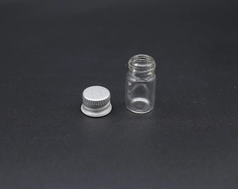 Kleine glazen flesjes, Glazen flesjes met kurk, craft fles, Mini flesjes, Mini flesjes, Flessen voor kruiden, Kleine flesjes 16х28 mm 3 ml