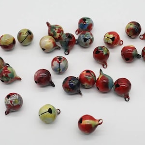 1 peça sino chocalho mistura de cores, sino, sino decorativo, sino de decoração para casa, sino de artesanato 12 mm