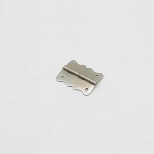 Set von 5 Scharnier ist Einsteckloch, Mini Scharniere, Möbelscharnier, Schmuckschatulle Scharnier, Box Scharnier, Silber Scharnier, Schmuckschatulle dekorativ, 25х19mm.