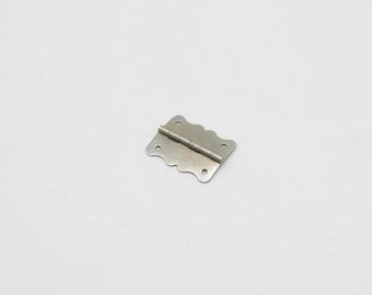 Set of 10 hinge is mortise, Mini Furniture hinge, Jewelry Box hinge, Silver hinge, Jewelry box hinges decorative, 25х19 mm