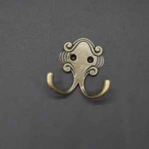 The furniture hanger, Vintage Brass Wall Hook, Hook, Wall hook, Bronze hook, Hook for hat 55x40 mm