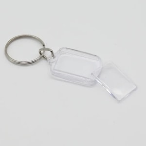 25 Acrylic Solid or Glitter Circle Keychain Blanks With Holes or