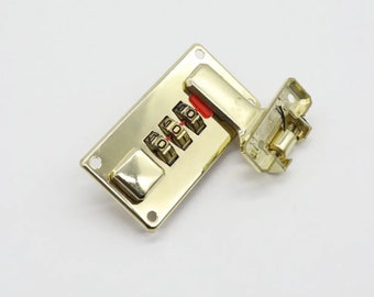 Gold Lock, Lock for bags with a code, Box fastener, Furniture Buckle, Fastener, Jewelry latch, Gift box latches, Lock with a code, 65х29mm