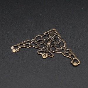 Set of 4 Corners thin overhead 35x35 mm, Decorative corner, Bronze Corner protector
