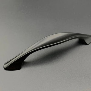 Furniture handle, Set of 5 Hand Forged Iron Handles, Wrought handle, Door handle, Metal handle, Doorknob, Curved door handle, Forged fitting