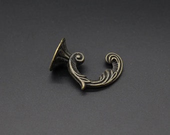 Vintage Brass Wall Hook, The furniture hanger, Hook, Wall hook, Bronze hook 48x24 mm