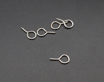 1 pc Hook 10x5 mm, Furniture hook, Screw bails, Tiny eye screws, Metal hook, Self-tapping ring, The hook is metal, Hook with an ear