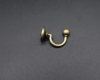 34x25 mm Hook for hat, The furniture hanger, Vintage Brass Wall Hook, Hook, Wall hook, Bronze hook