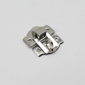 Metal Box Latch Lock, Jewelry Chest Hasp Hook, Decorative Cabinet Catch, Hardware for Wooden Boxes, Home Improvement Projects- 25x26mm