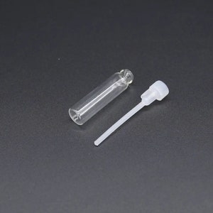 1 ml Perfume sampler, Clear Empty Round Glass Perfume Bottle, Perfume bottles,  34х9 mm