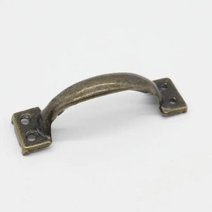 75x20 mm Bronze Decupage handle, Set of 5 Antique handles, Handle, Furniture handles, Drawer handle, Knobs Kitchen Drawer, Pull handles