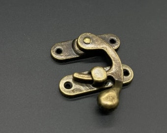 Bronze Lock, Decorative Latch for Box, Box fastener, Furniture Buckle, Fastener, Jewelry latch, Gift box latches, Vintage lock, 52х62mm