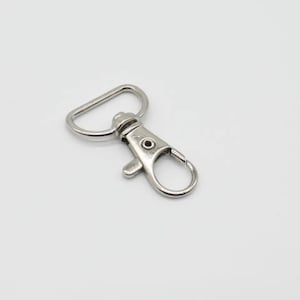 Oval Carabiner Clasp 39mm, D-Shaped Key Hook, Necklace Connector, Lobster Clasp for Jewelry Making or Belt Hook, Everyday Jewelry Findings