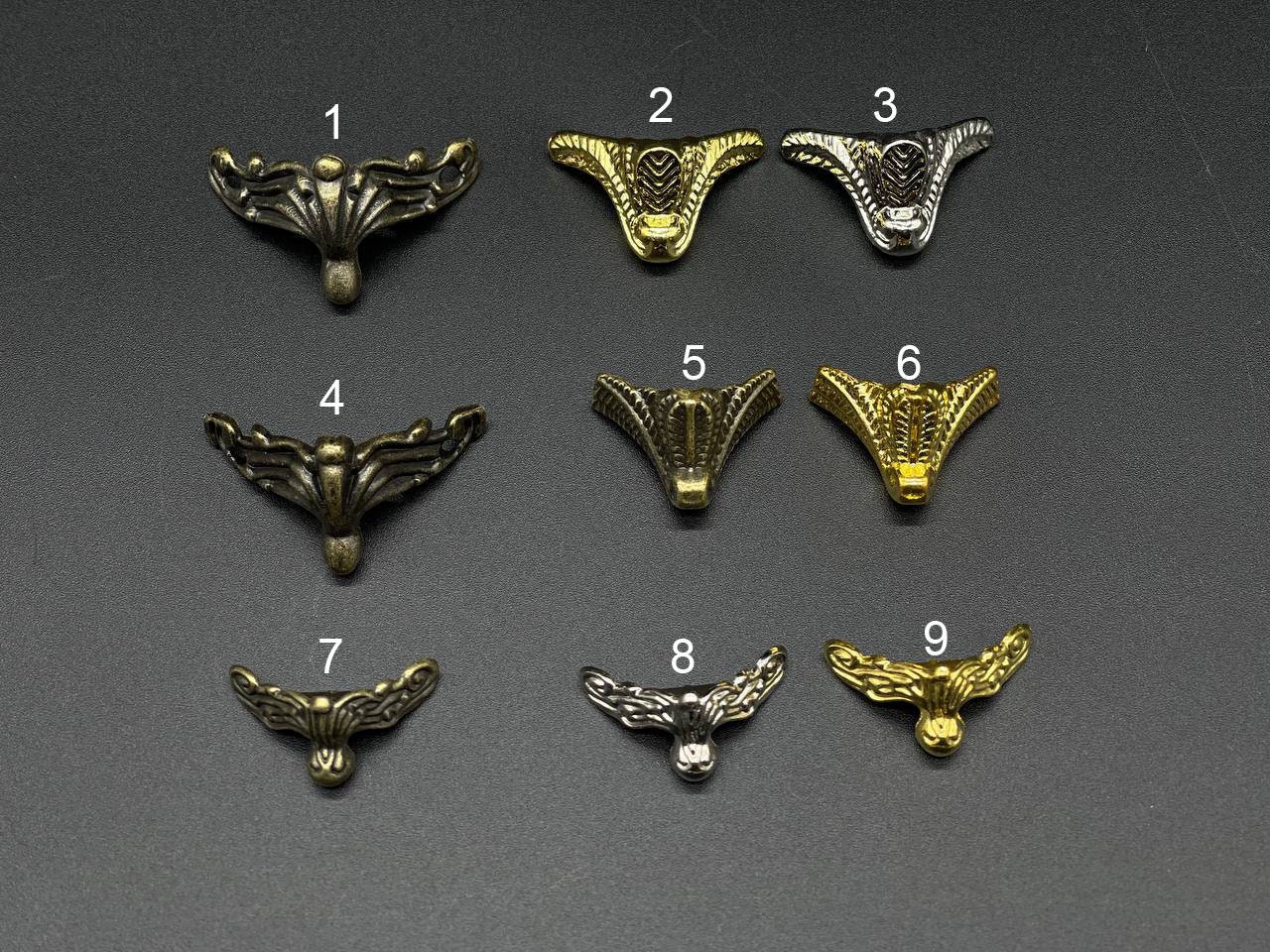 150 Pezzi Protezioni Angolo Libro Metalliche - Bronzo/Argento/Oro, 14x20mm, Per Album E Taccuini