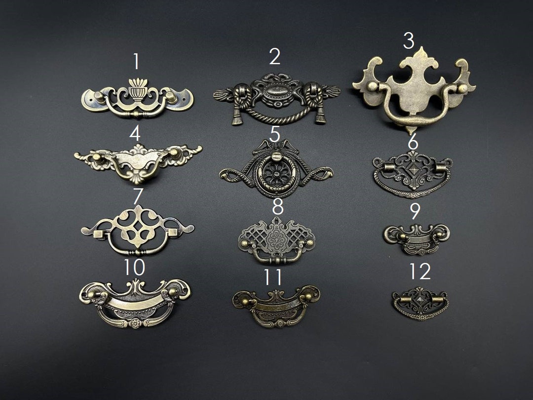 Brass Dresser Pull for Kitchen, Antique Furniture Drawer Pulls, Old