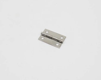 Set of 10 Decorative Box hinges, Overhead hinge, Jewelry Box Hinge, Mini Metal Hinge, Silver hinge, Decoupage hinge, Shaped loop 24х17mm