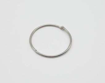Silver Metal Key Rings 10 pcs, Split Charm Rings, Silver Self-tightening ring , Round Keychain Split Ring 60mm Connectors