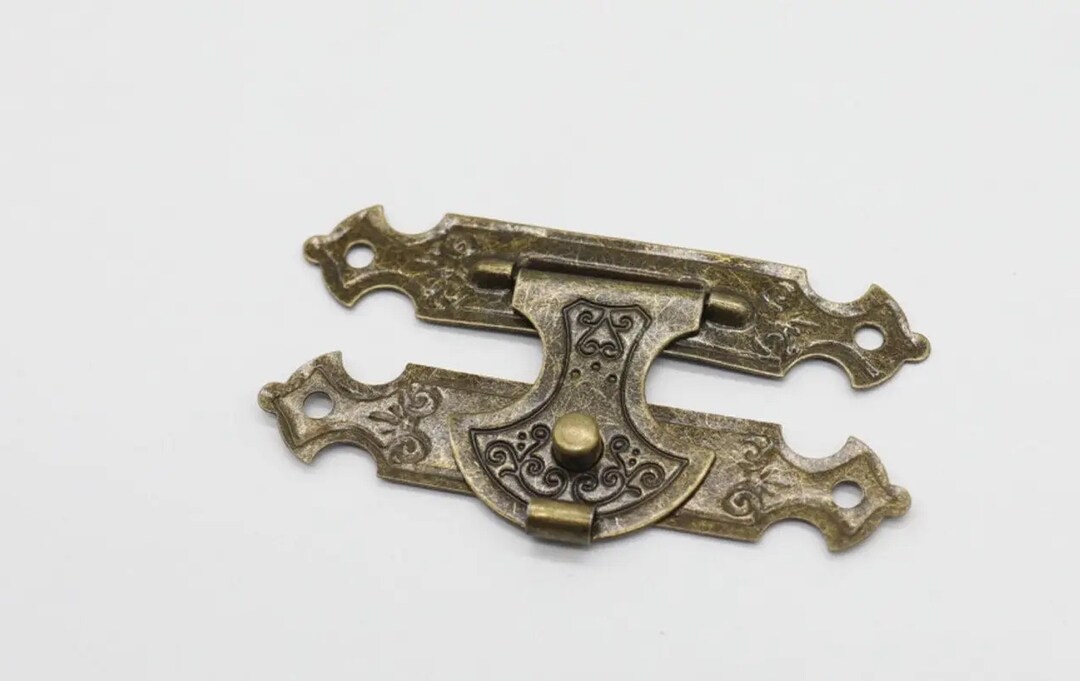 Antique Box Hardware, Vintage Metal Lock, Wooden Box Lock, Furniture